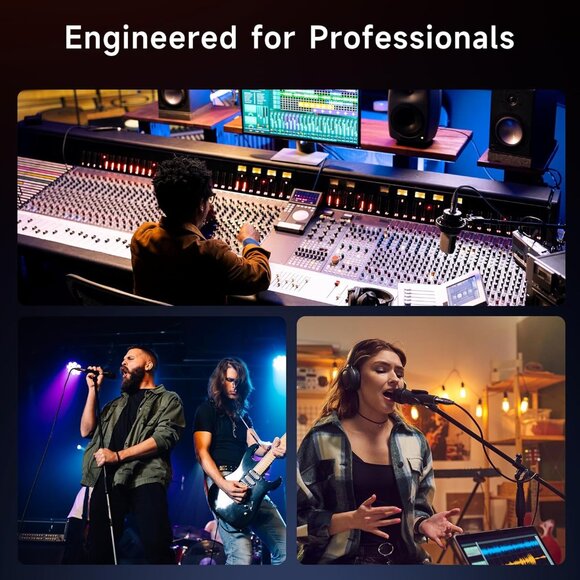 2-Pack Premium Short XLR to XLR Cables - 1ft, Male to Female Microphone Cable, O - Picture 4 of 7